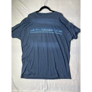 Pelican Shores T Shirt Mens 2XL Blue 100% Cotton Island Beach Palm Trees